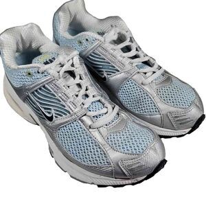 NIKE MAX AIR SIZE 6.5 LITE BLUE & SILVER.